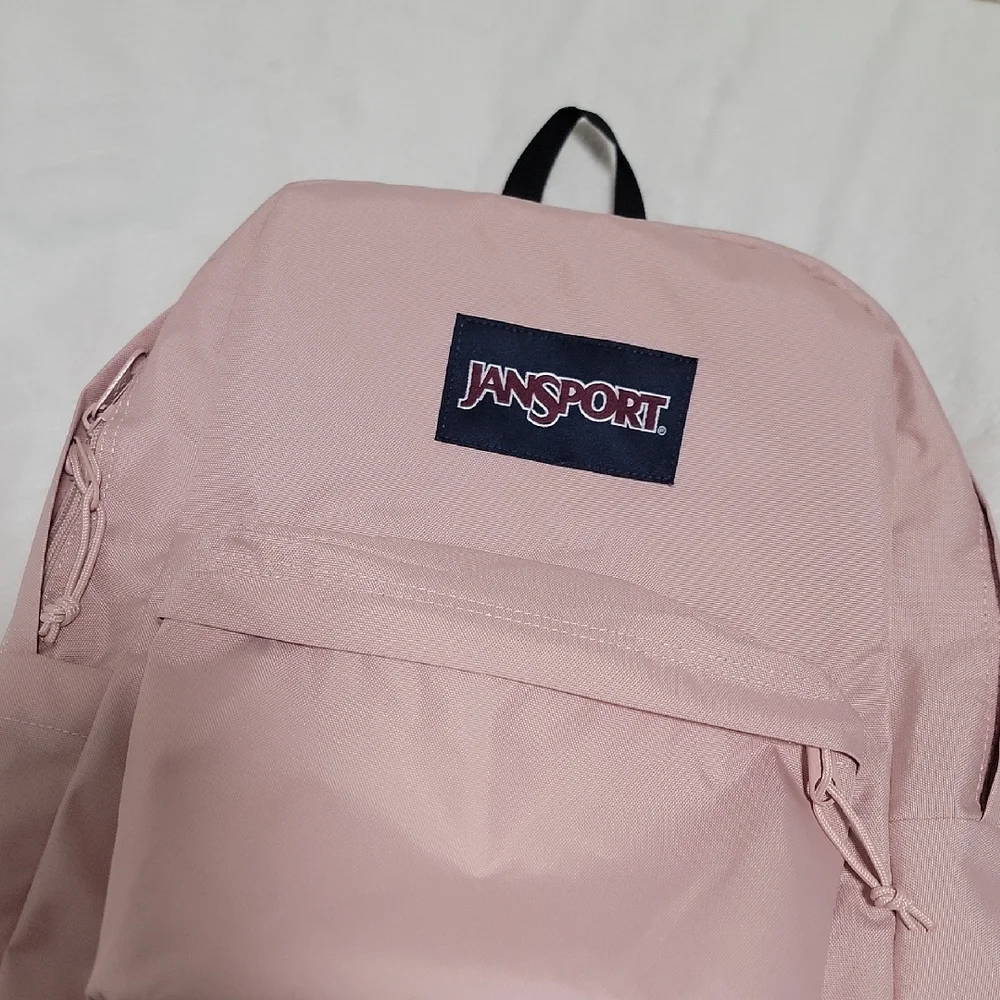 Like New Jansport Light Pink Classic Backpack W/ Front, Inside And Side Pocket